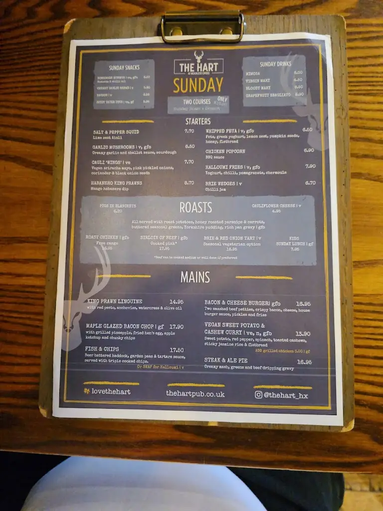 Menu_The Hart at Headless Cross_Astwood Bank_image_1