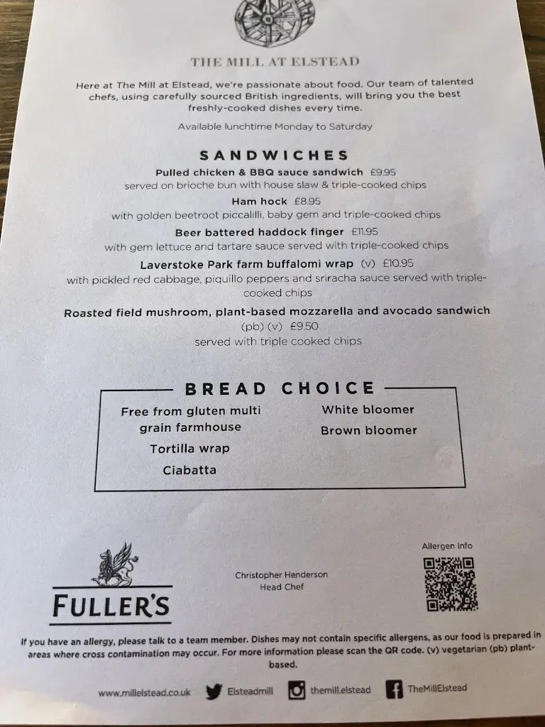 Menu_The Mill at Elstead, Godalming_Elstead_image_3