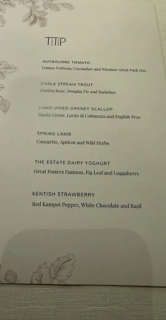 Menu_The Tudor Pass at Great Fosters_Egham_image_1