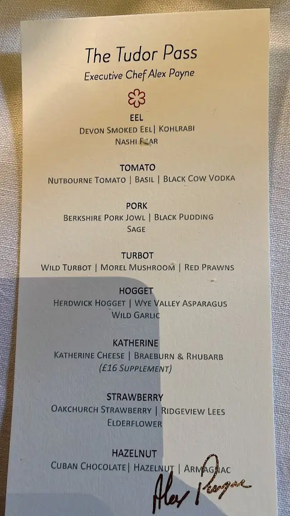 Menu_The Tudor Pass at Great Fosters_Egham_image_4