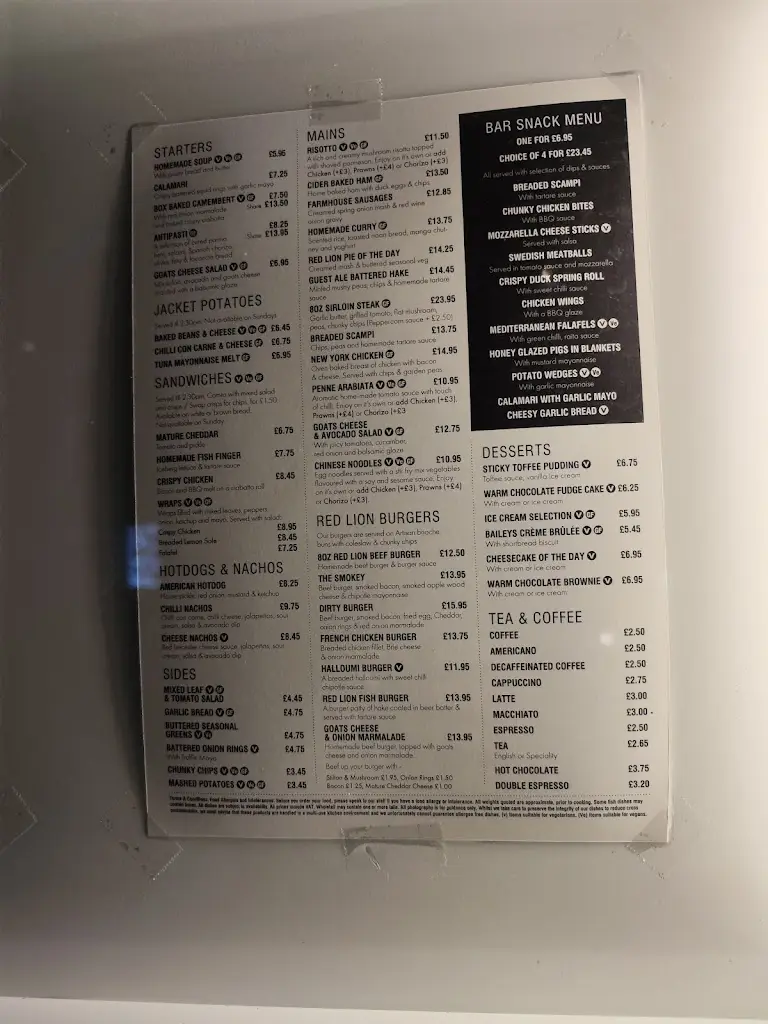 Menu_The Red Lion_Egham_image_1