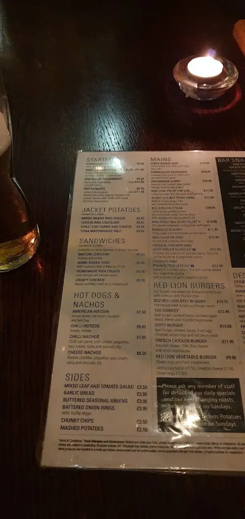 Menu_The Red Lion_Egham_image_3