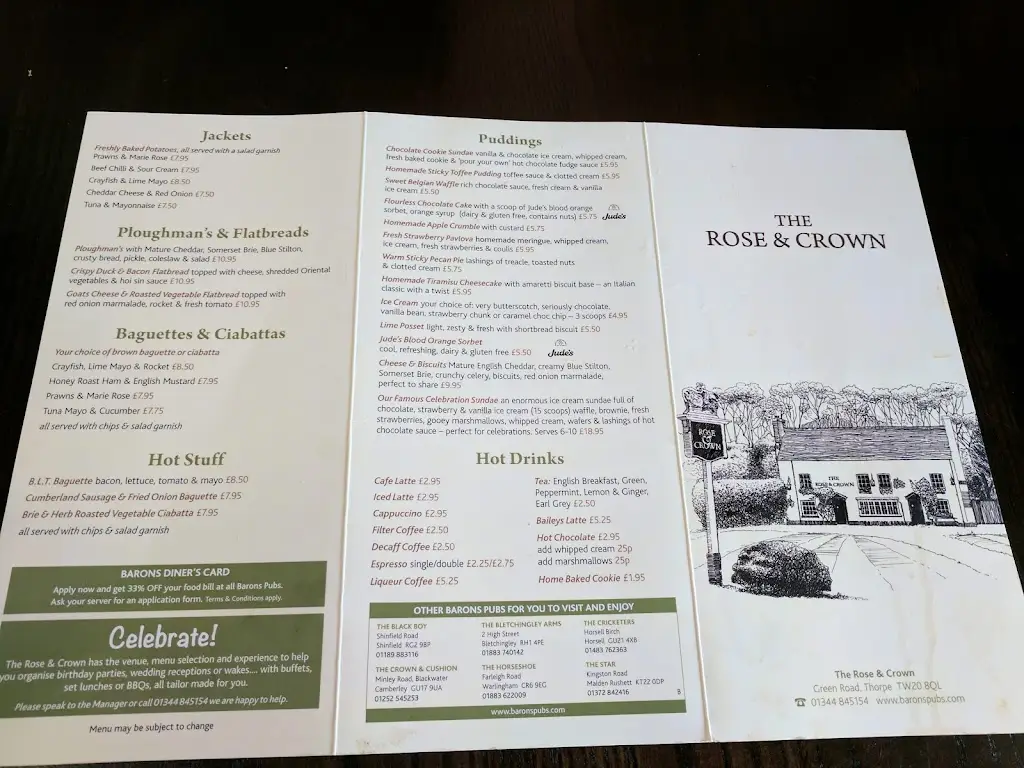 Menu_The Rose & Crown_Egham_immagine_2