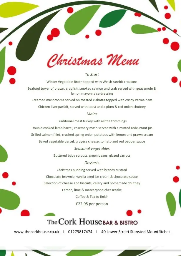 Menu_The Cork House_Elsenham_image_4