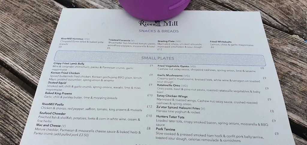 Menu_The River Mill_Eaton Socon_image_4