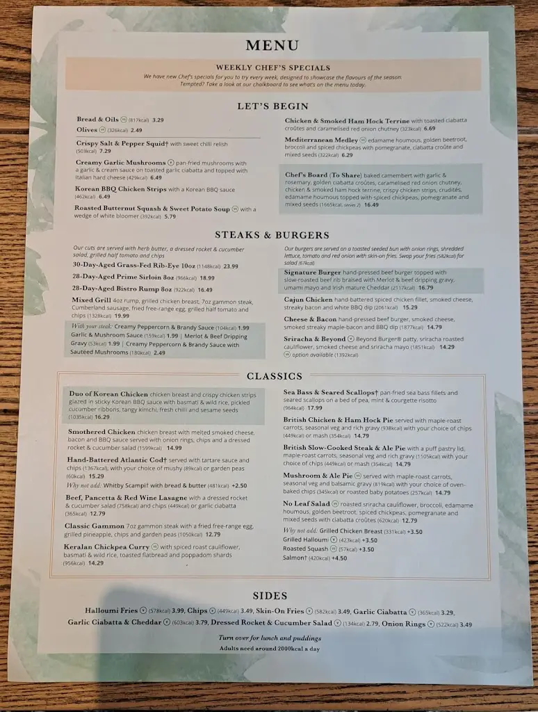 Menu_The Crown_Eaton Socon_image_2