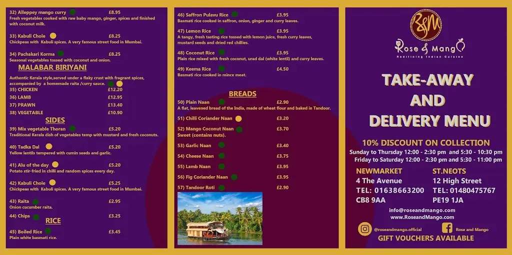 Menu_Rose and Mango Saint Neots_Eaton Socon_image_3