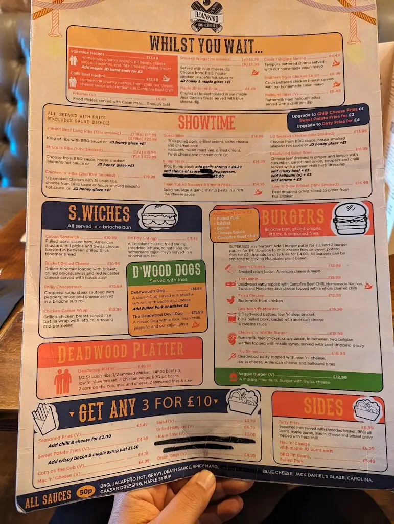 Menü_Deadwood Smokehouse Nantwich_Audlem_Bild_4