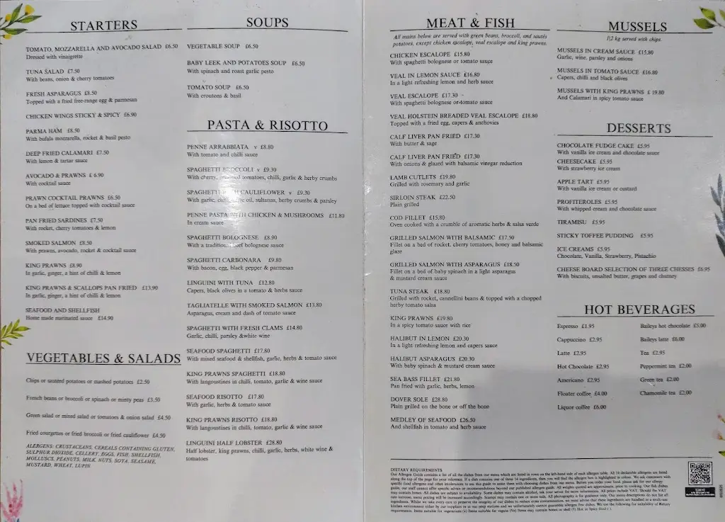 Menu_Bridge House_Eaton Socon_image_1