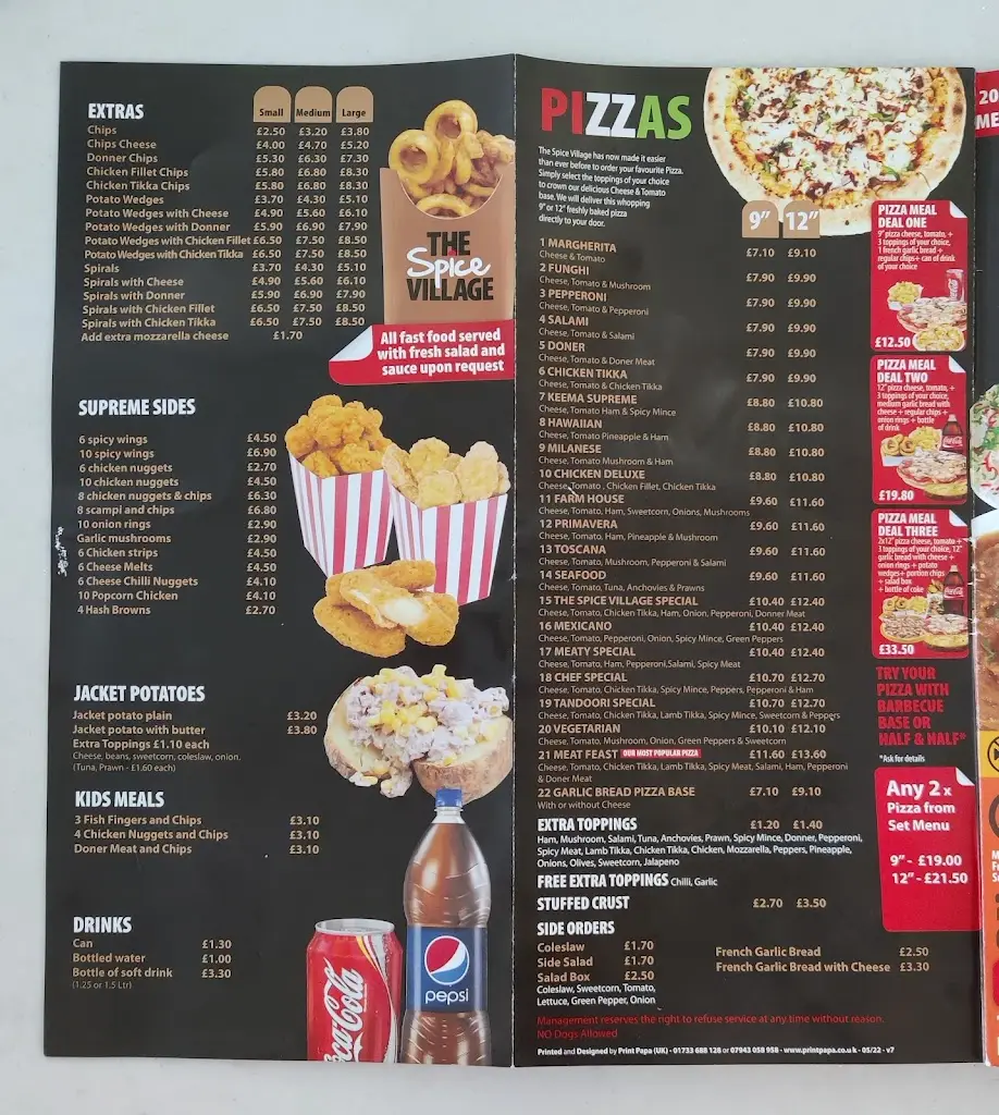 Menu_The Spice VillageLimited_Eaton Socon_image_3