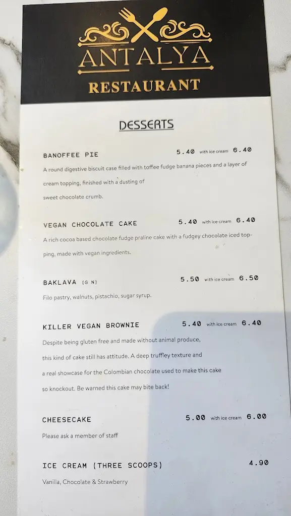 Menu_Antalya Restaurant_Eaton Socon_immagine_2