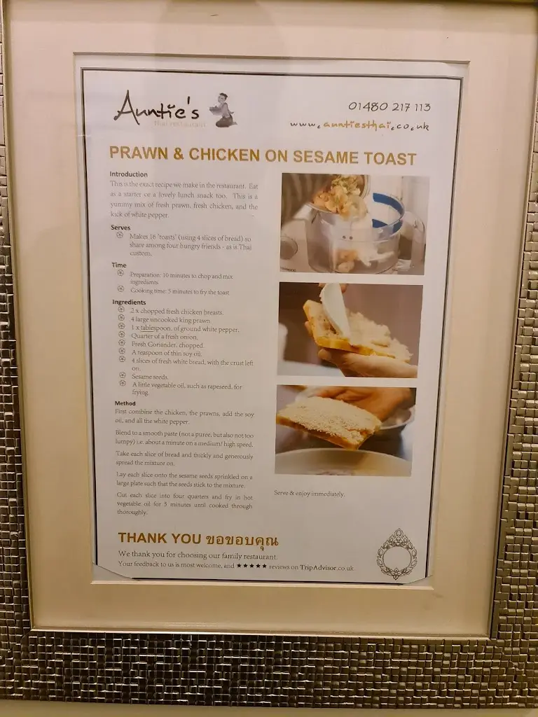 Menu_Auntie's Thai Restaurant_Eaton Socon_image_3