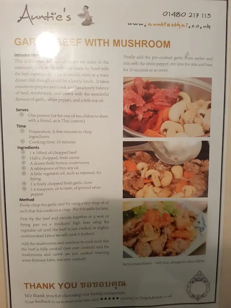 Menu_Auntie's Thai Restaurant_Eaton Socon_image_4