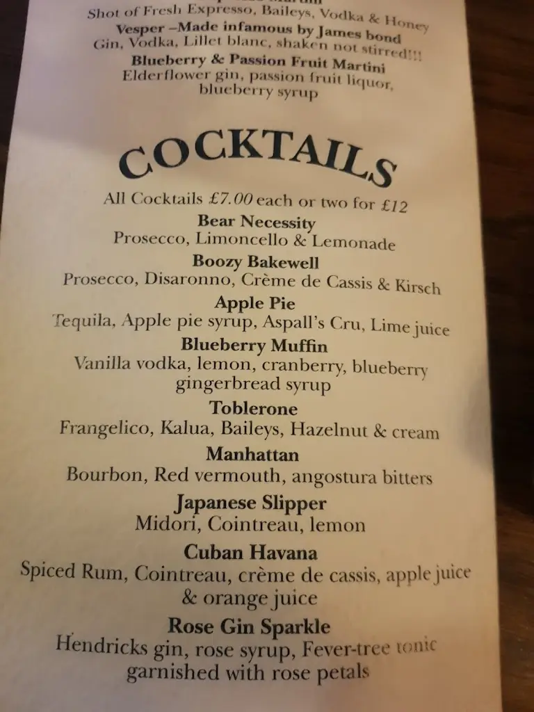 Menu_The White Bear Steak House & Restaurant_Epworth_image_2