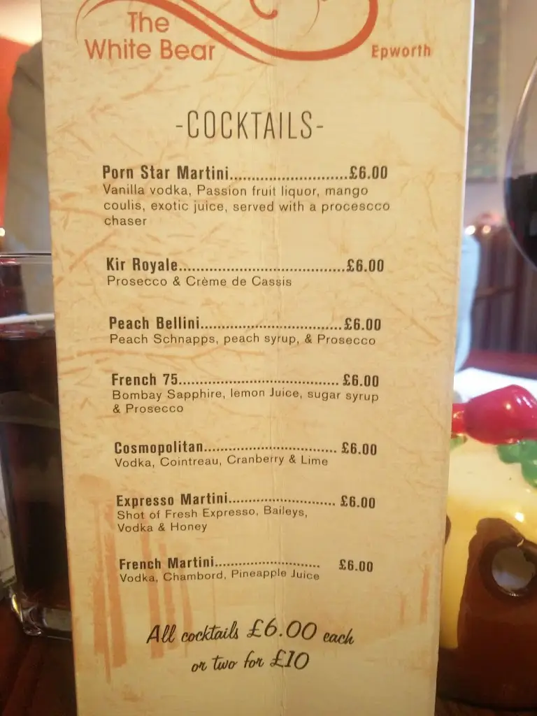 Menu_The White Bear Steak House & Restaurant_Epworth_image_3