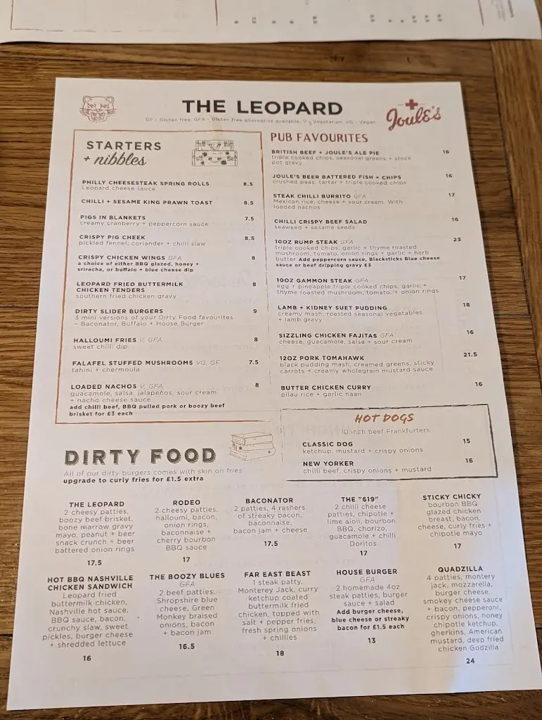 Menu_The Leopard_Audlem_immagine_3