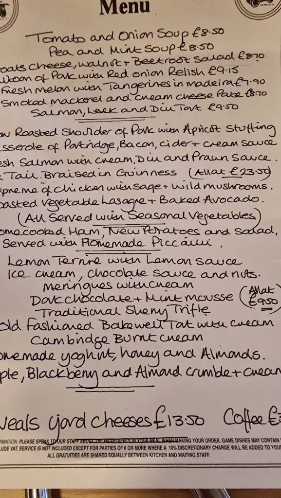 Menu_The Old Fire Engine House_Ely_image_3