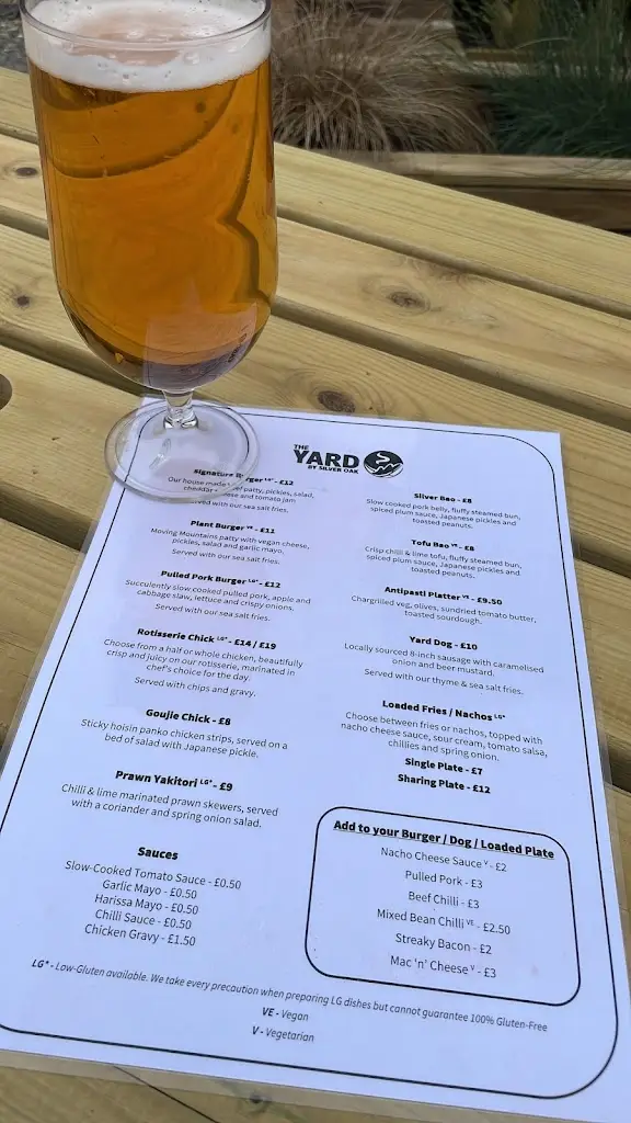 Menu_The Yard - by Silver Oak_Ely_image_1