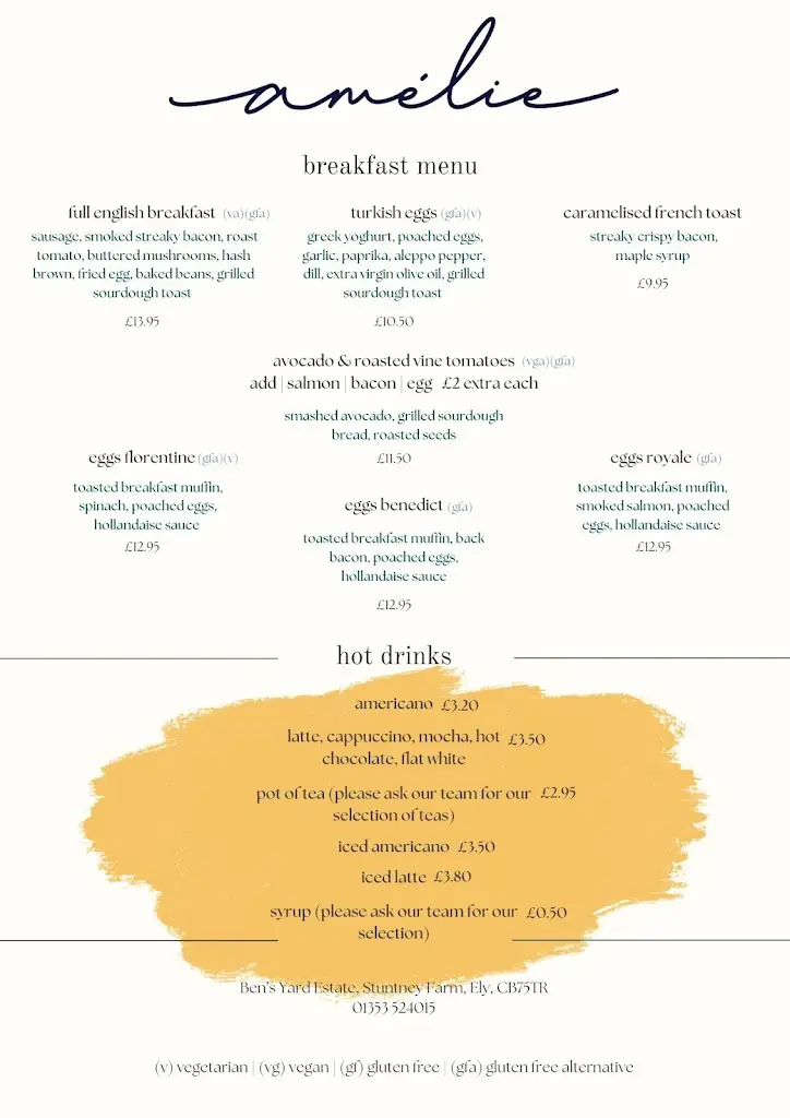 Menu_Amelie Restaurant at Ben's Yard_Ely_image_2