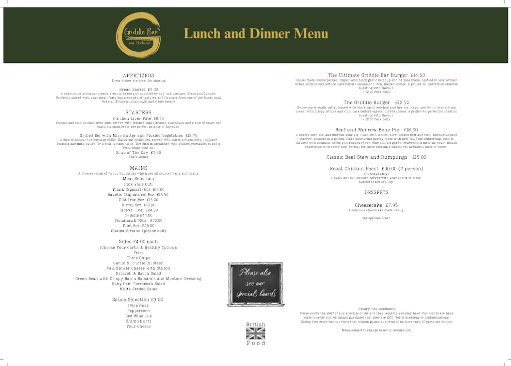 Menu_Griddle Bar and Meat House_Ely_imagen_3