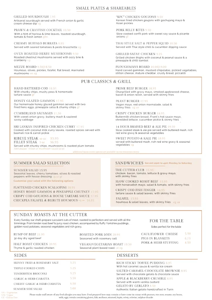 Menu_The Cutter Inn_Ely_imagen_1