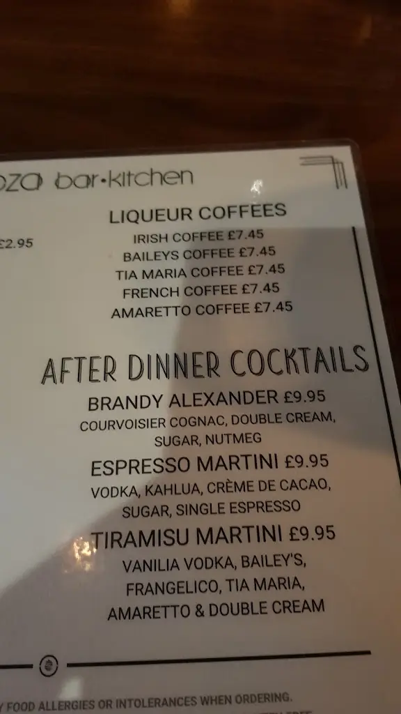 Menu_Koza Bar Kitchen_Epsom_immagine_1