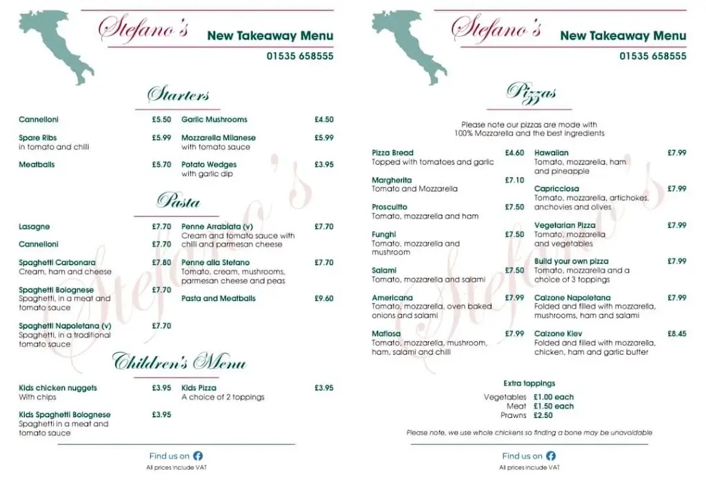 Menu_Stefano's_Addingham_imagen_1