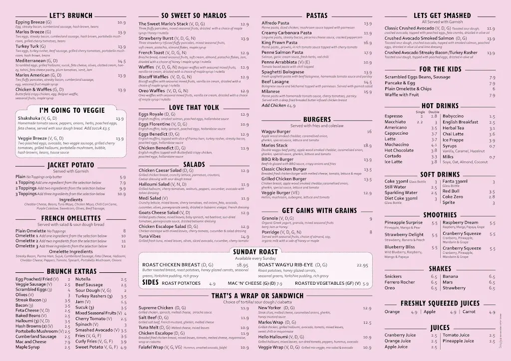 Menu_Marlos Brasserie_Epping_image_1