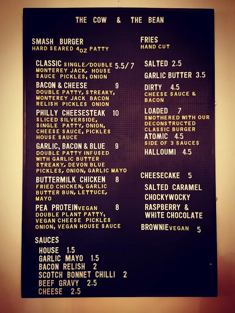 Menü_thecow&thebean_Axminster_Bild_2