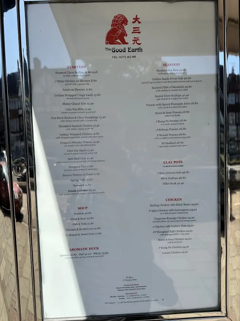 Menu_The Good Earth_Esher_image_2