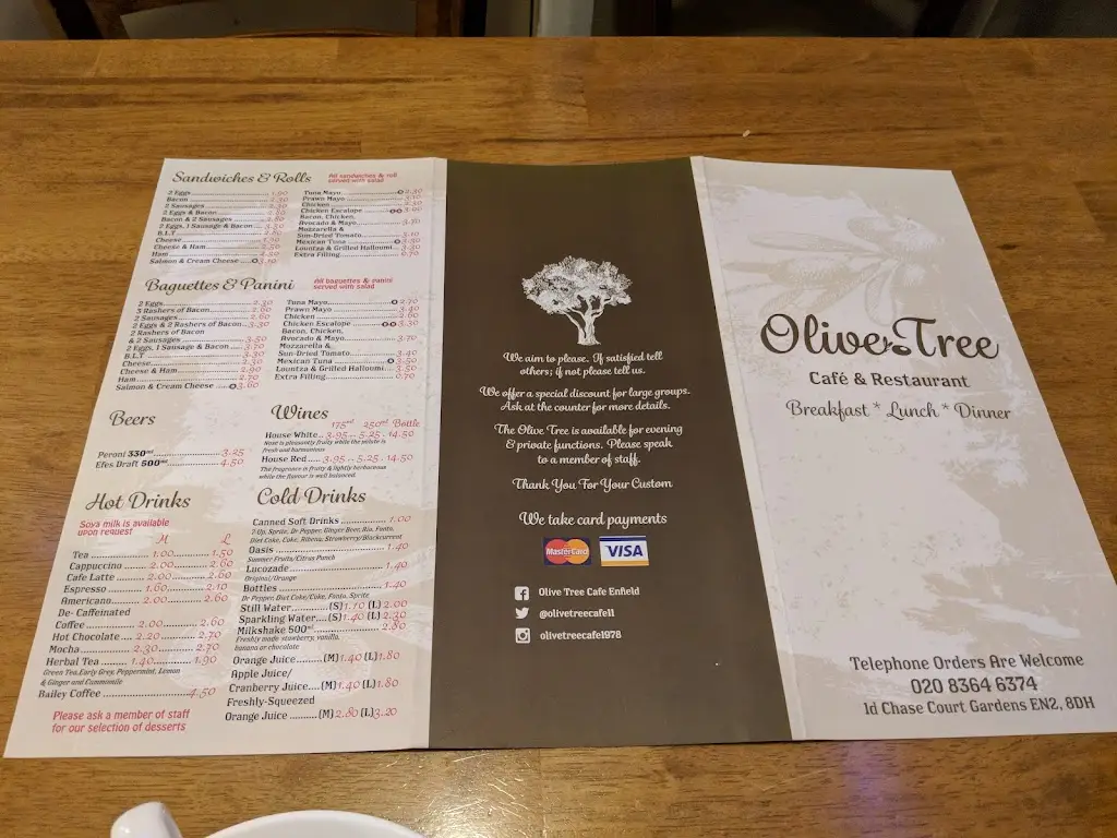 Menu_Olive Tree Cafe_Enfield Town_immagine_4