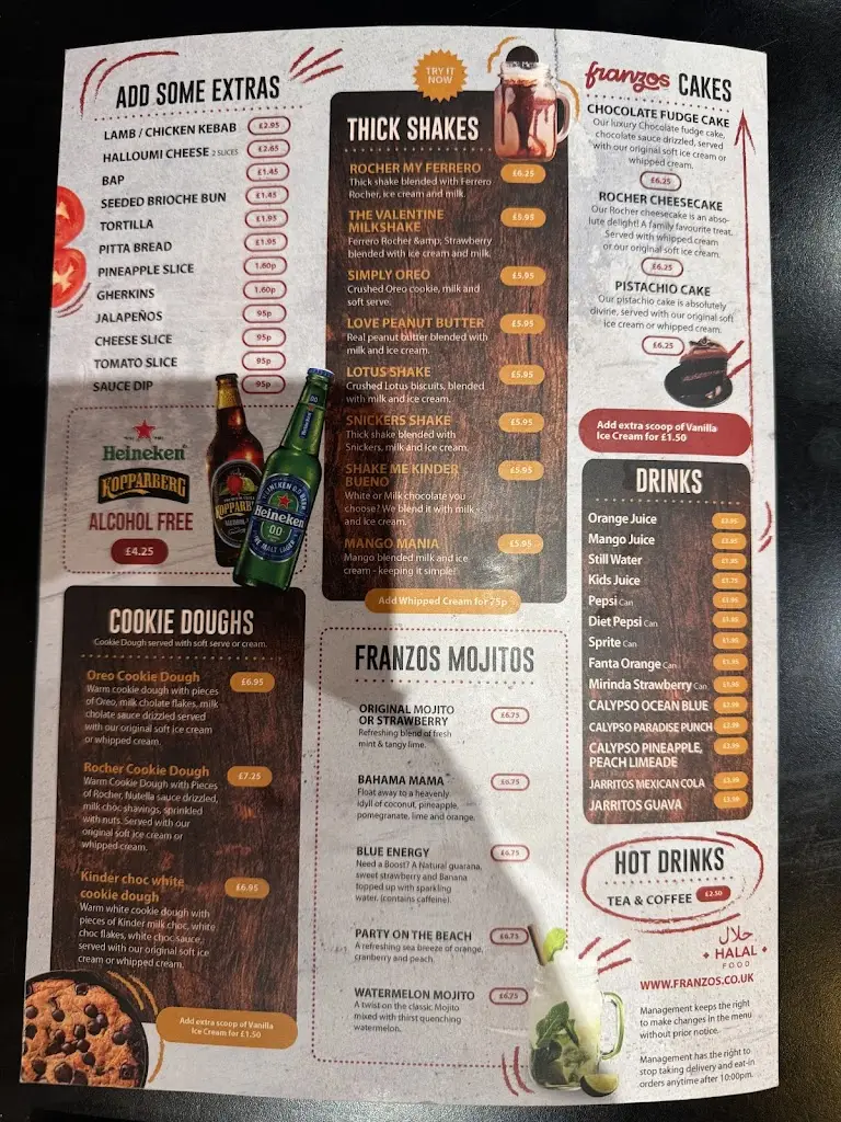 Menu_Franzos Enfield_Enfield Town_image_1