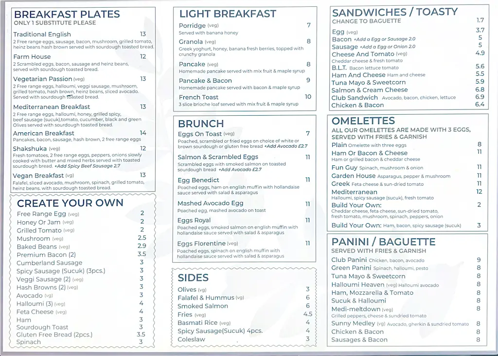 Menu_The Green Room, Cafe & Bistro_Enfield Town_image_2