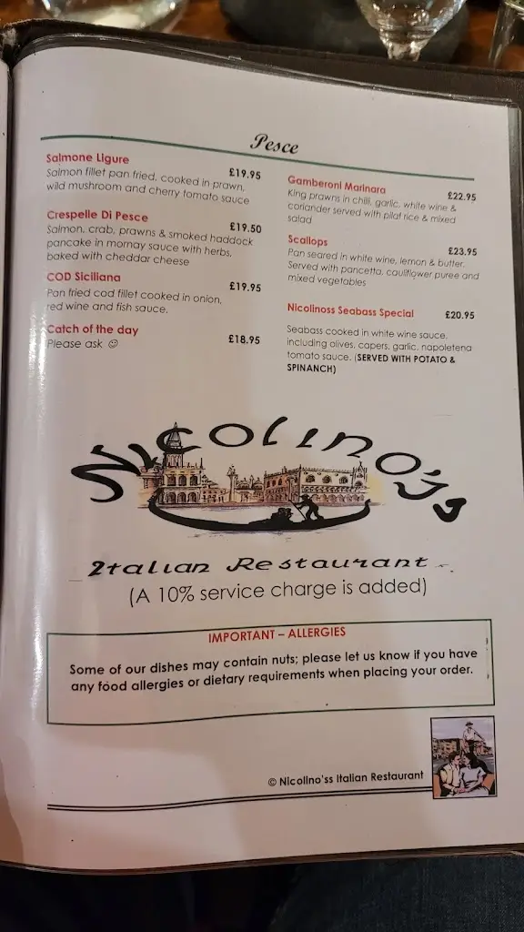 Menu_Nicolino's Italian Restaurant_Emsworth_image_4