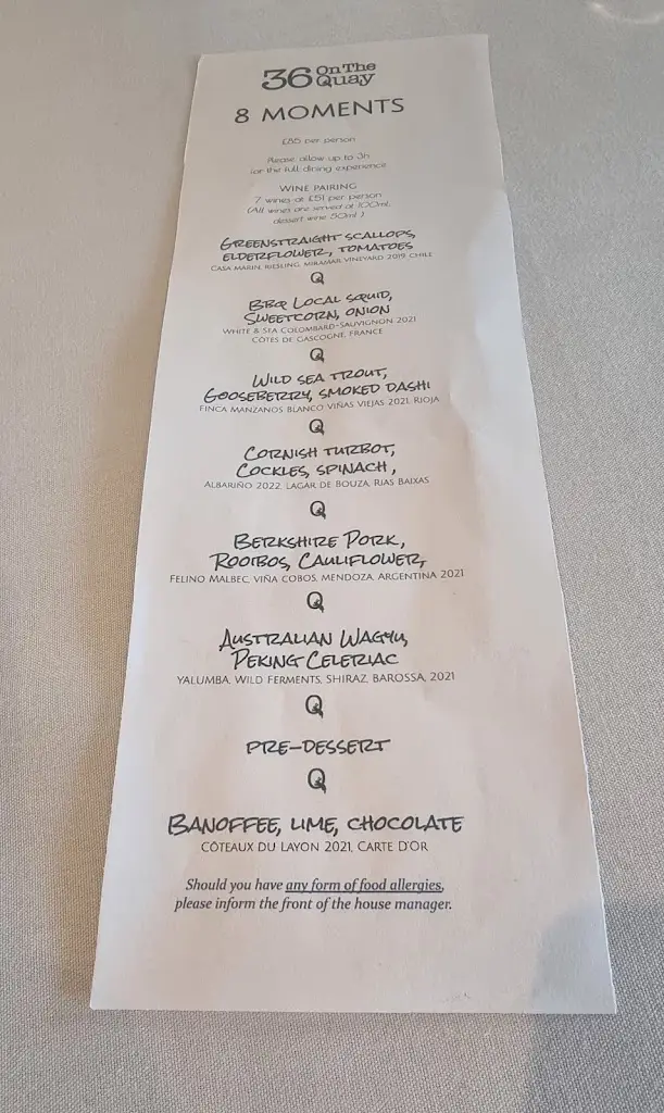 Menu_36 On The Quay Restaurant with Rooms_Emsworth_image_2