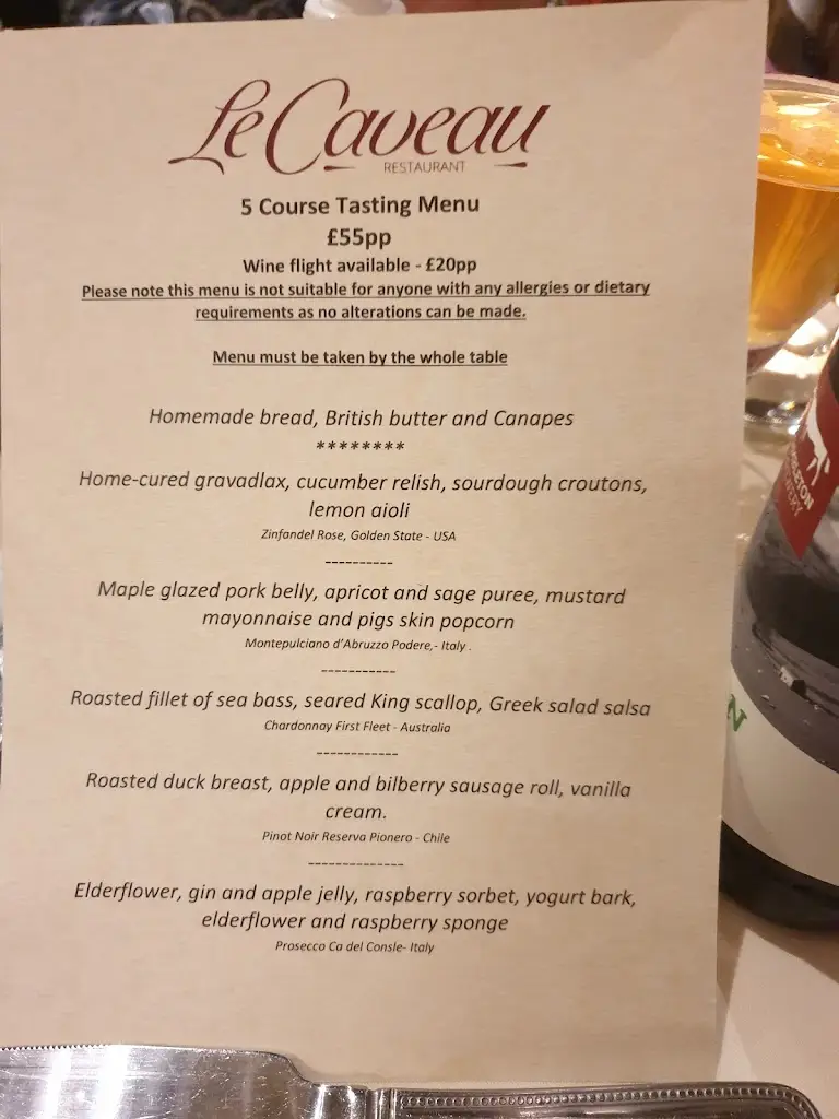 Menu_Le Caveau Restaurant_Embsay_image_1