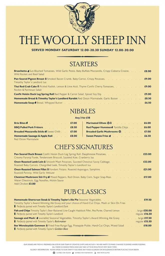 Menu_The Woolly Sheep Inn_Embsay_image_1