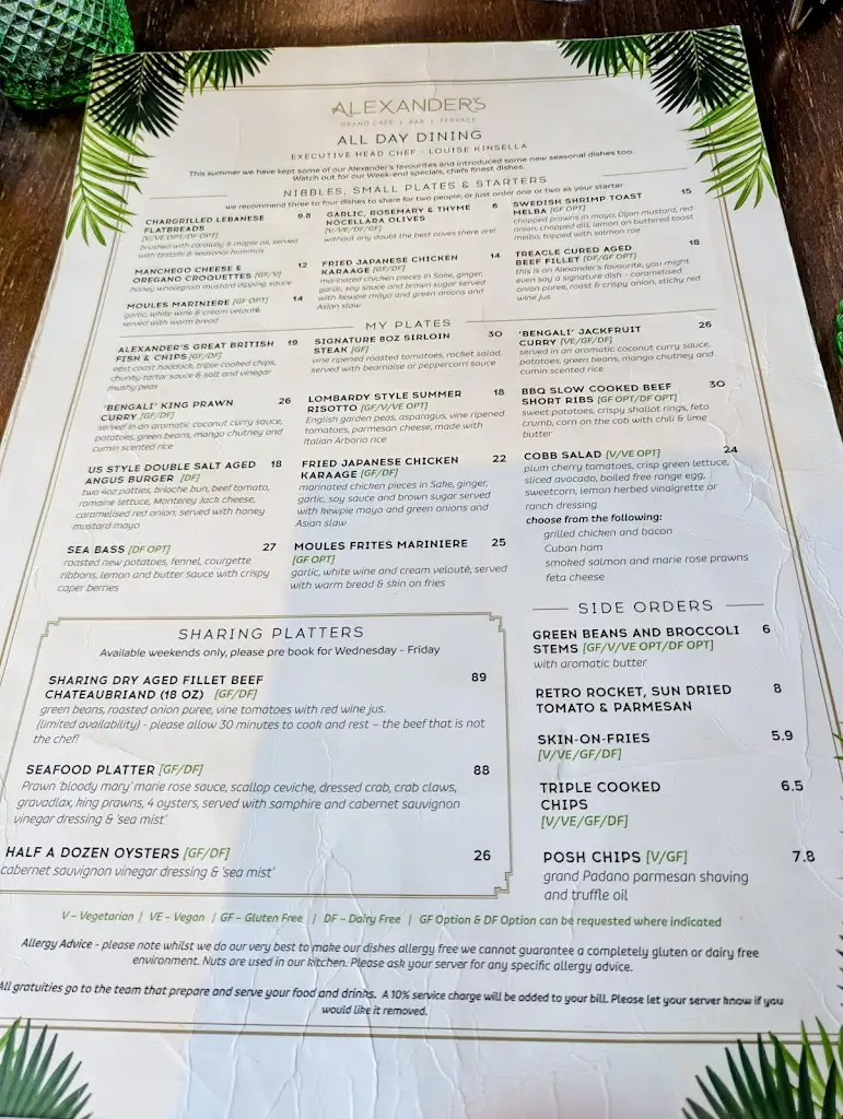 Menu_Alexander's Grand Café, Bar & Terrace_Embsay_image_1