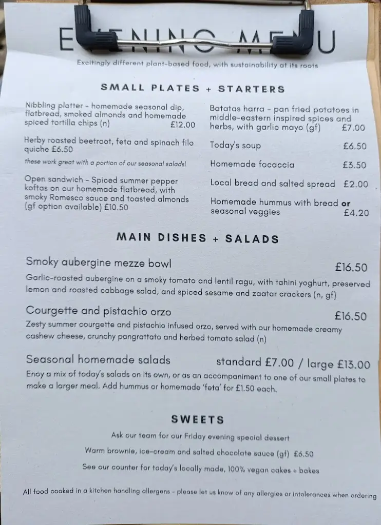 Menu_The Blonde Beet_Essendine_image_2