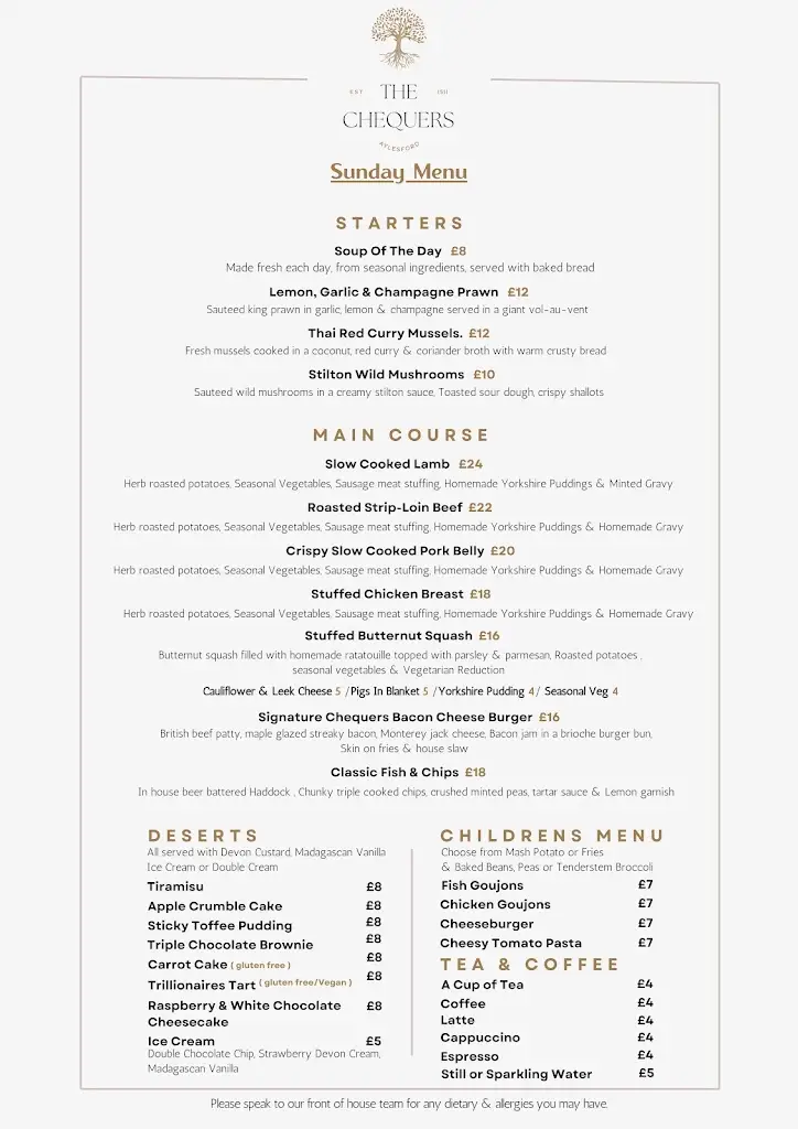 Menu_The Chequers Inn, Aylesford_Aylesford_image_2