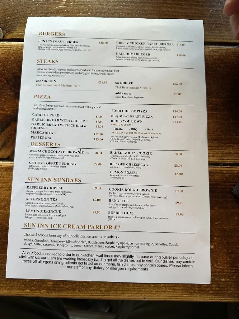 Menu_The Sun Inn Everton_Everton_immagine_2