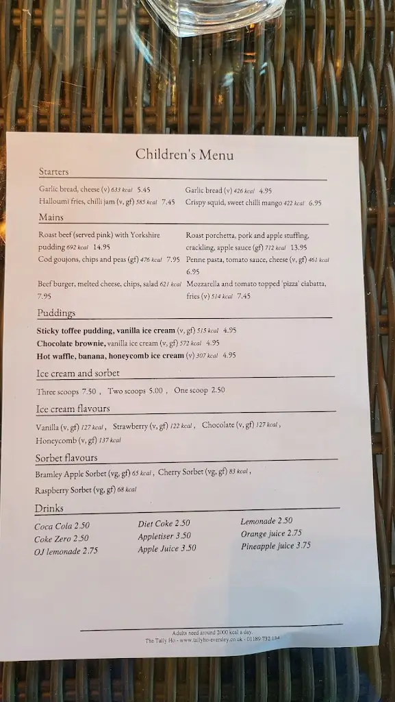 Menu_The Tally Ho_Eversley_image_2