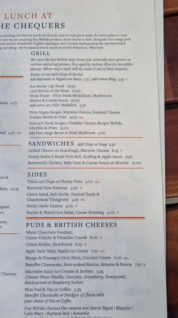 Menü_The Chequers_Eversley_Bild_3