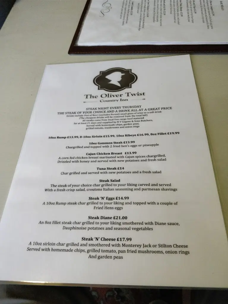Menu_The Oliver Twist Country Inn and Restaurant_Emneth_image_3