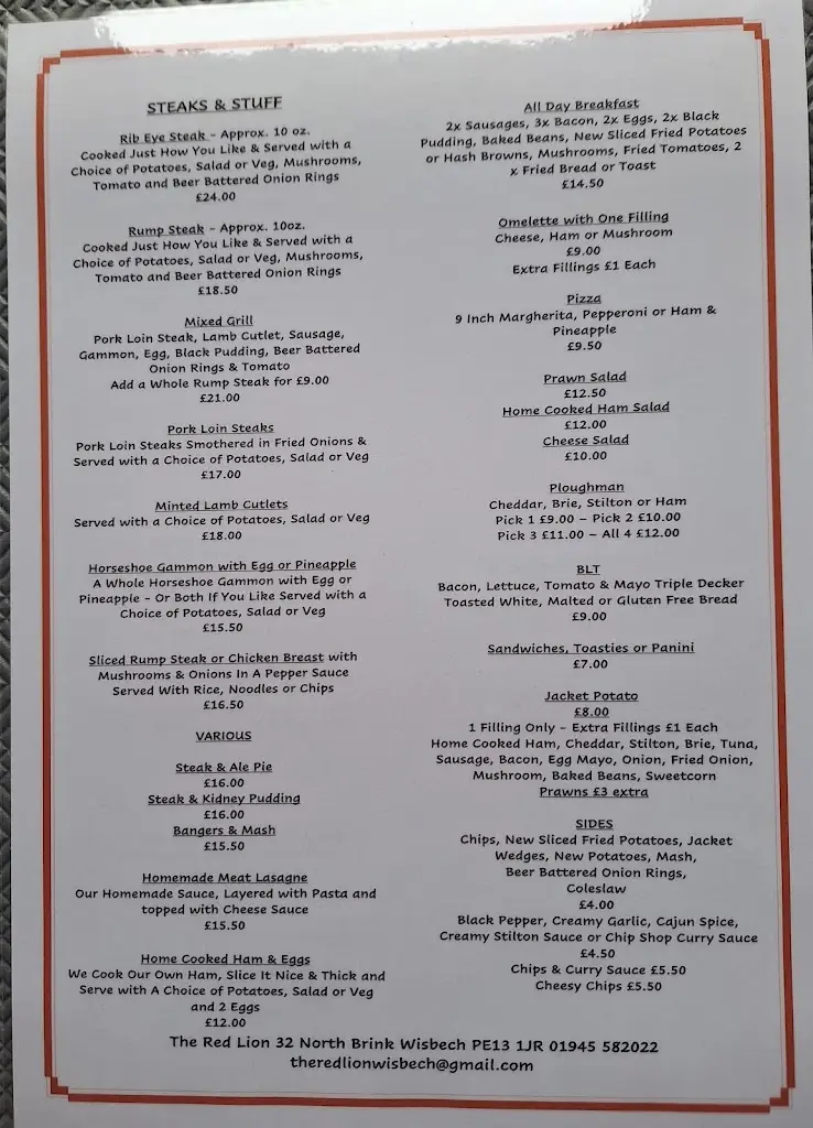 Menu_The Red Lion_Emneth_image_2