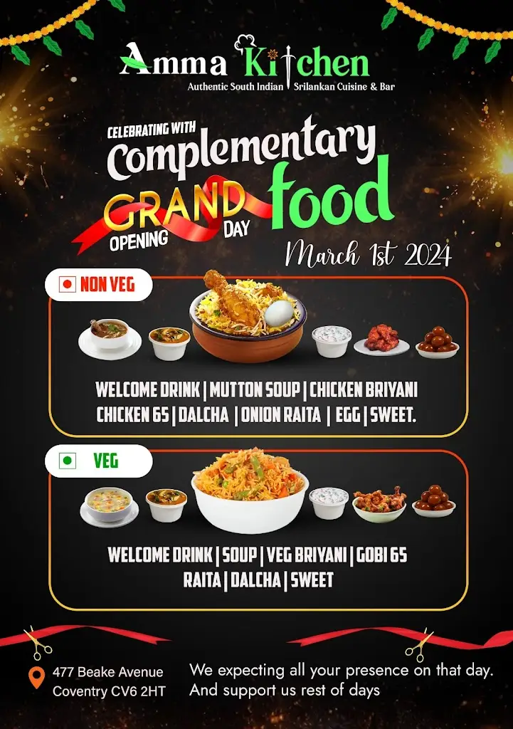 Menu_Amma Kitchen Coventry_Exhall_imagen_3