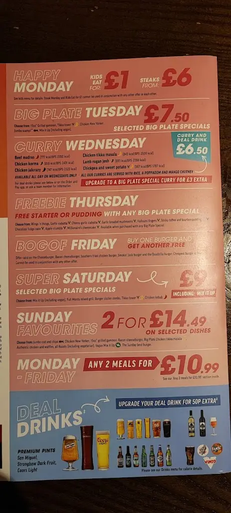 Menu_War Horse_Euxton_image_3