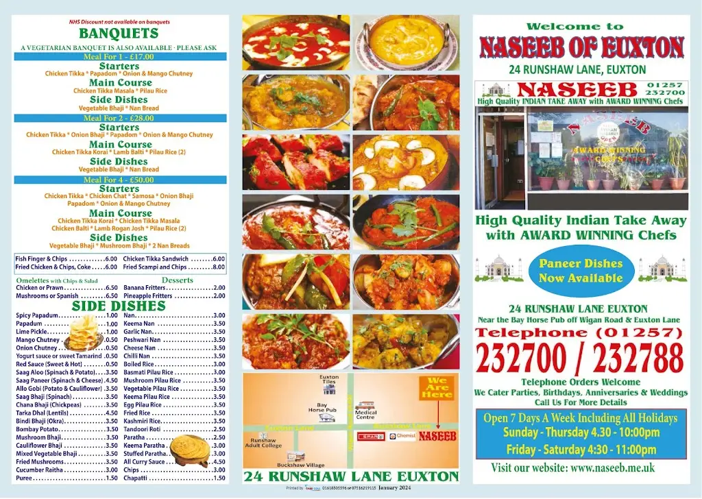 Menu_Naseeb Indian Take Away_Euxton_image_3