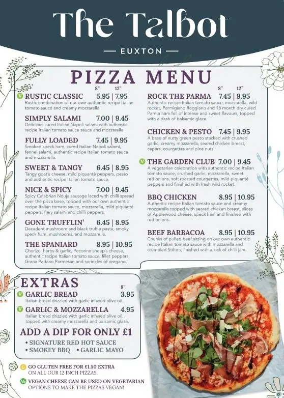 Menu_The Talbot_Euxton_image_1