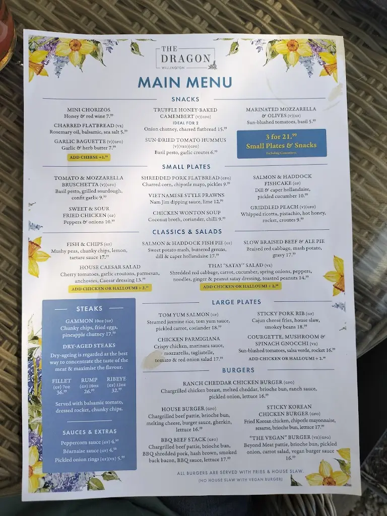 Menu_The Dragon_Etwall_image_3